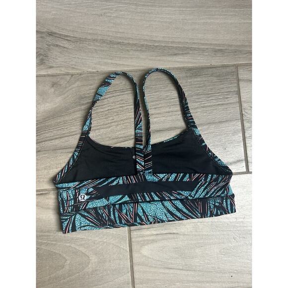 lululemon athletica Teal and Black Patterned Sports Bra - Picture 2 of 3
